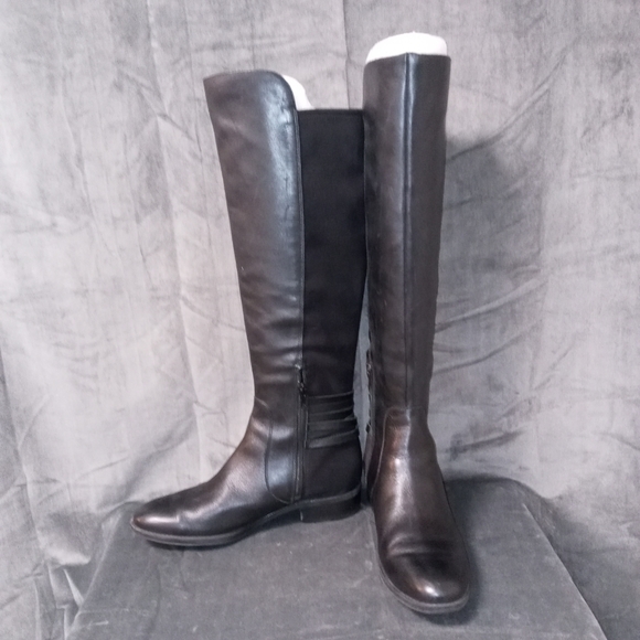 Vince Camuto Shoes - Vince Camuto Black Suede Over the Knee Leather Boots Size 9.5W